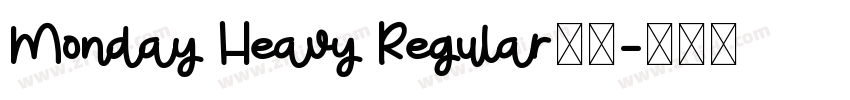 Monday Heavy Regular下载字体转换